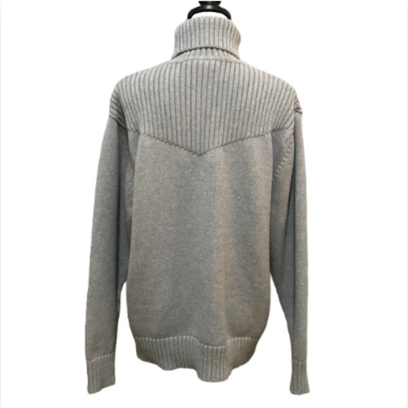 Vintage Modern Images Turtle Neck Sweater Womens Large Chunky Knit Ribbed - Picture 7 of 12